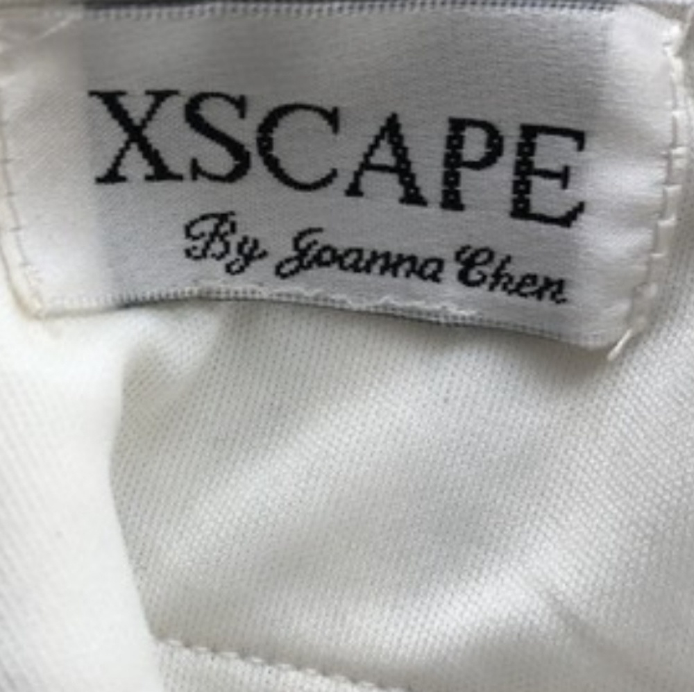 Worn Once Black and White Strapless Gown - Picture 4 of 6